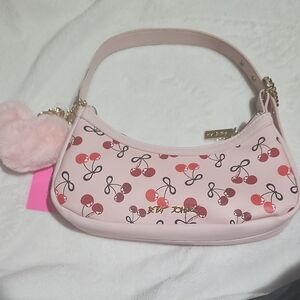 Betsey Johnson Light Pink Cherry Shoulder Bag